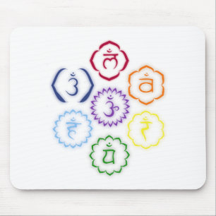 7 Chakras in een Cirkel Muismat