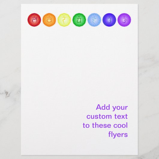 7 Chakras in een horizontale lijn Flyer (Voorkant)