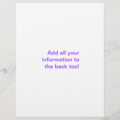 7 Chakras in een horizontale lijn Flyer (Achterkant)