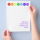 7 Chakras in een horizontale lijn Flyer (Hand)