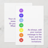 7 Chakras in een lijn Kaart (Voorkant / Achterkant)