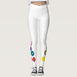 7 Chakras Kundalini Yoga Chakra Leggings, M Leggings