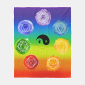 7 Chakra's medium Fleece Deken (Voorkant)