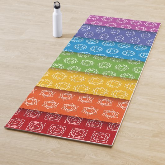 7 Chakras Pattern Yoga Mat (In situ)