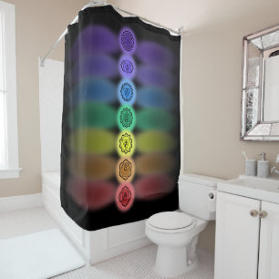 7 chakras rideau de douche