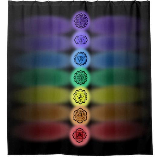 7 chakras rideau de douche (Devant)