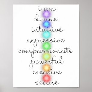 7 Chakras S Voor Yogaliefhebbers Poster