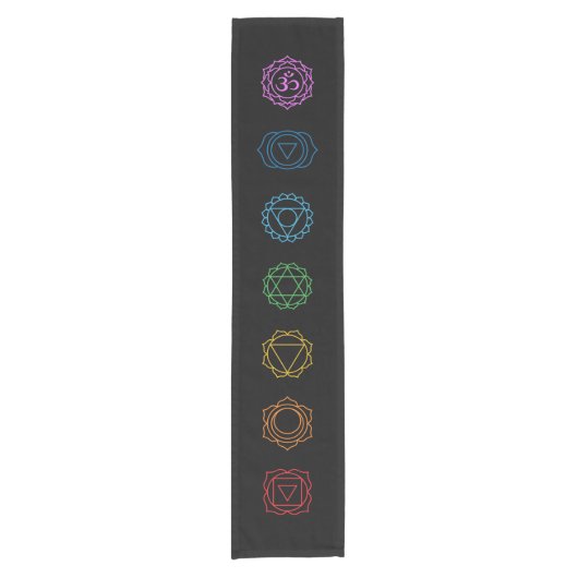7 Chakras Short Table Runner Korte Tafelloper (Voorkant)