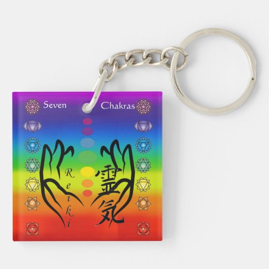 7 Chakras Sleutelhanger (Achterkant)