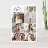 7 Collage | Photo N'Importe Quel Âge Carte Anniver (Devant)