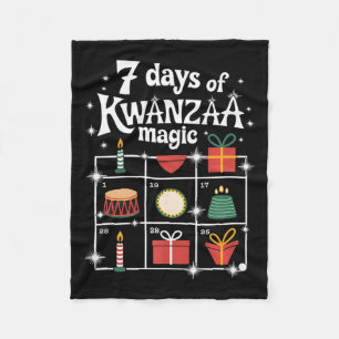 7 dagen van Kwanzaa Kinara Magic Feestelijke Magis Fleece Deken