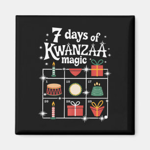 7 dagen van Kwanzaa Kinara Magic Feestelijke Magis Magneet