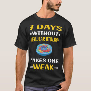 7 dagen zonder cellulaire bioloog t-shirt