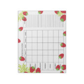 7-Day Weekly Meal Planner – Fresh Strawberry Notitieblok (Gedraaid)