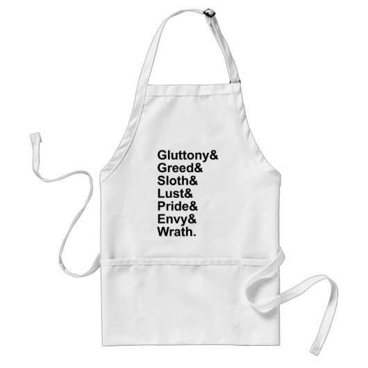 7 doodzonnen - Pride Gluttony Lust Wrath Envy Standaard Schort (Voorkant)