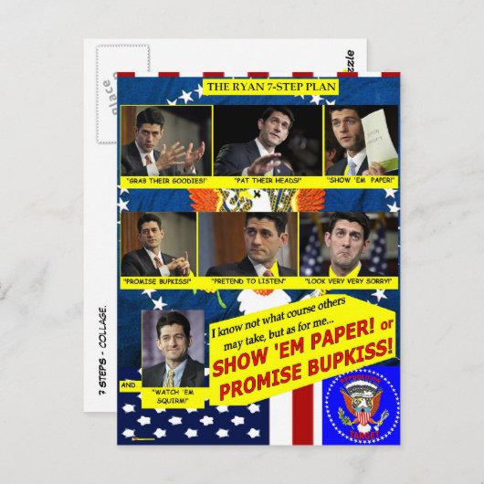 7 ÉTAPES - carte postale (Devant / Derrière)