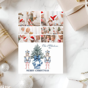 7 Foto Blauwe Chinoiserie Notenkraker Kerstmis Feestdagenkaart