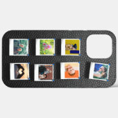 7 Foto Collage Black Leather Modern Case-Mate iPhone Case (Achterkant (horizontaal))