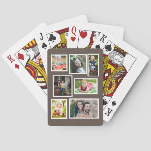 7 Foto Collage Bruin Kies Je Kleur Pokerkaarten