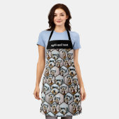 7 Foto Collage - funky hexagon patroon witte tekst Schort (Gedragen)