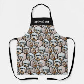 7 Foto Collage - funky hexagon patroon witte tekst Schort (Voorkant)