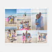 7 Foto collage sjabloon gepersonaliseerd Fleece Deken (Voorkant (Horizontaal))