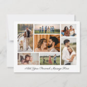 7 Foto Collage Voeg uw eigen wenskaart toe Kaart (Voorkant)