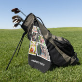 7 Foto Collage Zwart Golfhanddoek (Groen)