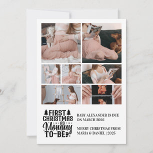 7 Foto Mama wordt kerstzwangerschap Feestdagenkaart