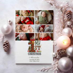7 Foto Plaid Eerste Kerstmis Feestdagenkaart