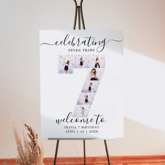 7 Foto Verjaardag welkomstbord, hem of haar Poster