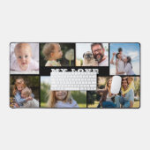 7 Fotocollage en MY LOVE Tekst Custom Monogram Bureaumat (Keyboard & Muis)