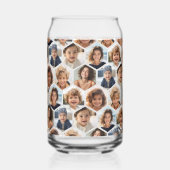 7 Fotocollage - funky hexagon patroon Blikvorm Glas (Links)