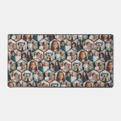 7 Fotocollage - funky zeshoekig patroon - zwart Bureaumat (Voorkant)