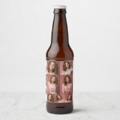 7 Fotocollage - Modern Minimal White Bier Etiket (Voorkant)