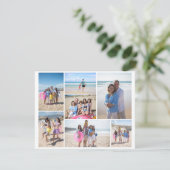 7 Fotocollage sjabloon gepersonaliseerde kaart (Staand voorkant)