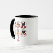 7 Funny Chien's Collage Photo Circle Mug Motif (Devant gauche)