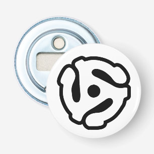 7-inch 45-pm vinyladapter invoegspin button flesopener