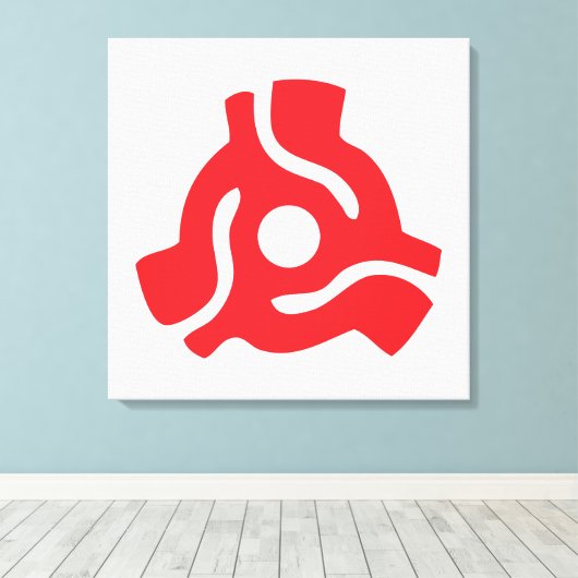 7-inch 45-pm vinyladapter invoegspin canvas afdruk (Insitu (Houten vloer))