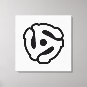7-inch 45-pm vinyladapter invoegspin canvas afdruk