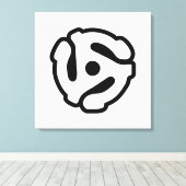 7-inch 45-pm vinyladapter invoegspin canvas afdruk (Insitu (Houten vloer))