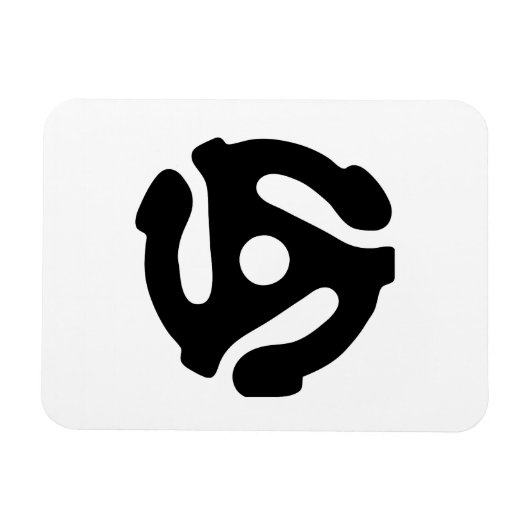 7-inch 45-pm vinyladapter invoegspin magneet (Horizontaal)