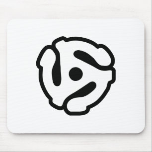 7-inch 45-pm vinyladapter invoegspin muismat