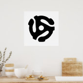 7-inch 45-pm vinyladapter invoegspin poster (Keuken)