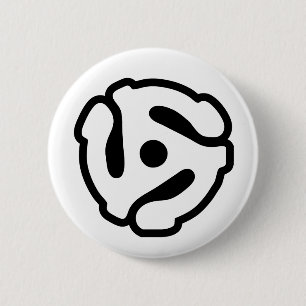 7-inch 45-pm vinyladapter invoegspin ronde button 5,7 cm