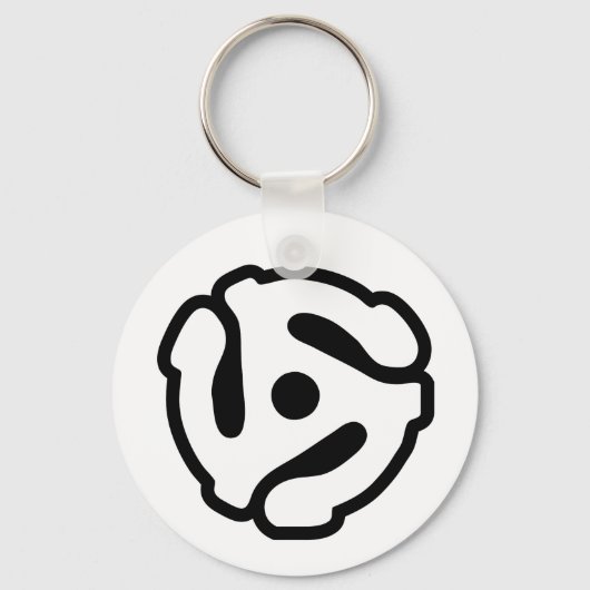 7-inch 45-pm vinyladapter invoegspin sleutelhanger (Voorkant)
