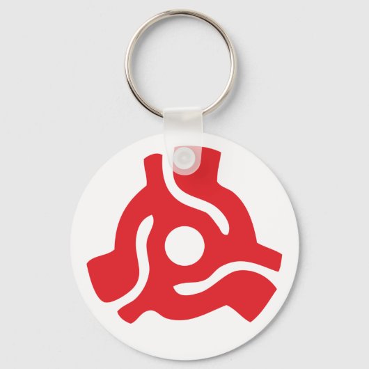 7-inch 45-pm vinyladapter invoegspin sleutelhanger (Voorkant)