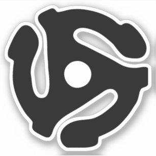 7-inch 45-pm vinyladapter invoegspin sticker