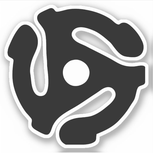 7-inch 45-pm vinyladapter invoegspin sticker (Voorkant)