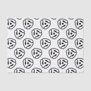 7-inch 45-pm vinyladapter invoegspin tissuepapier